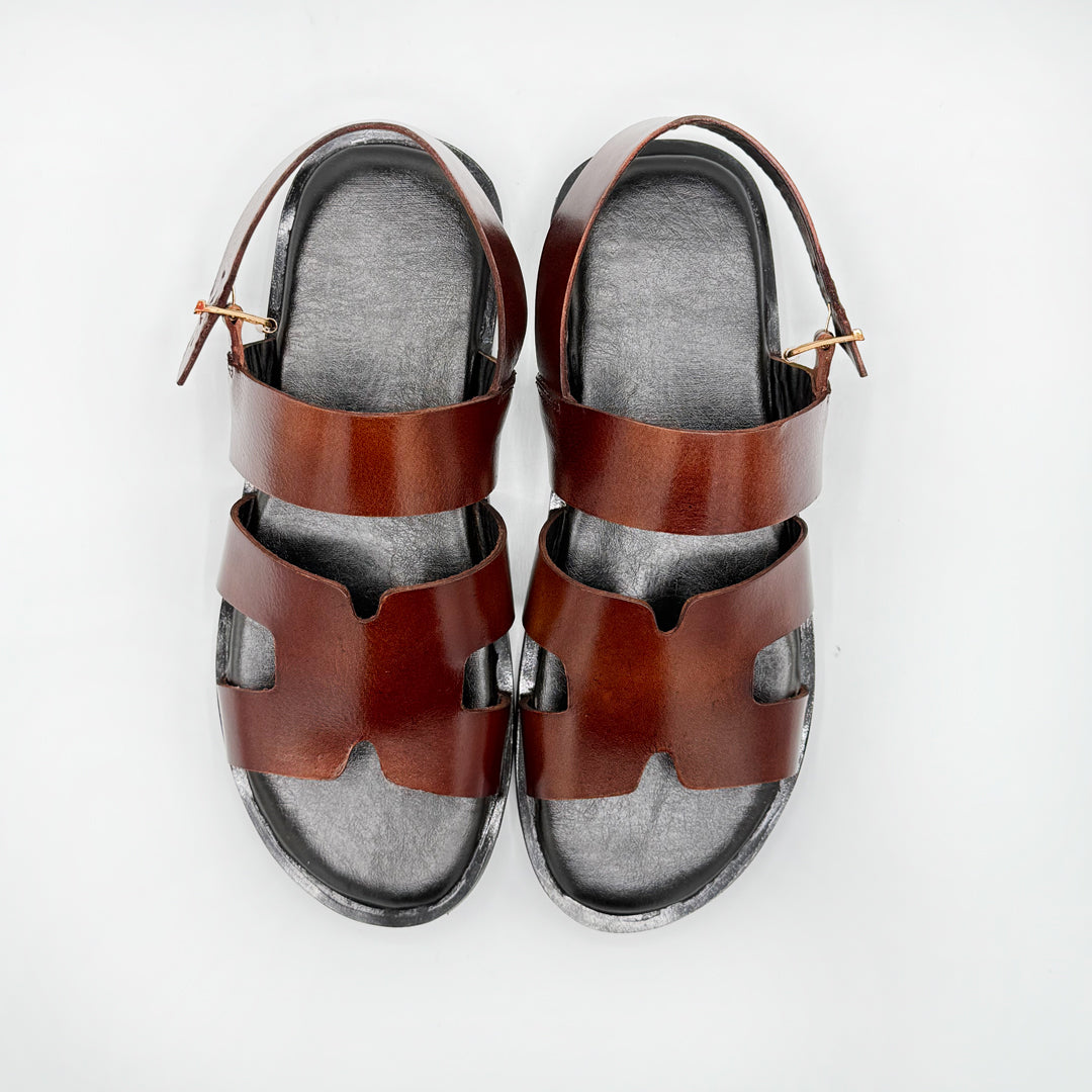 Artisan Leather Strappy Sandals 001124