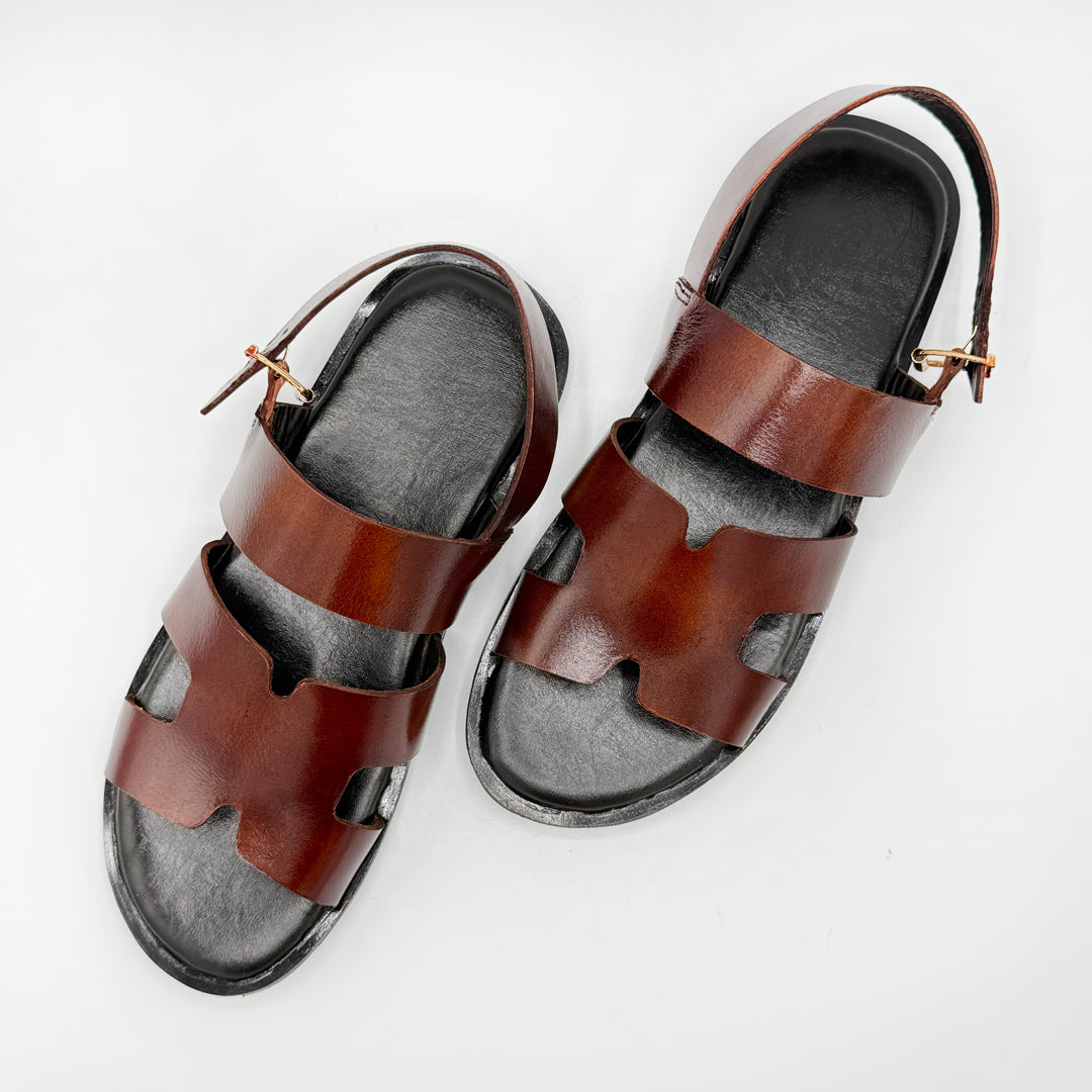 Artisan Leather Strappy Sandals 001124