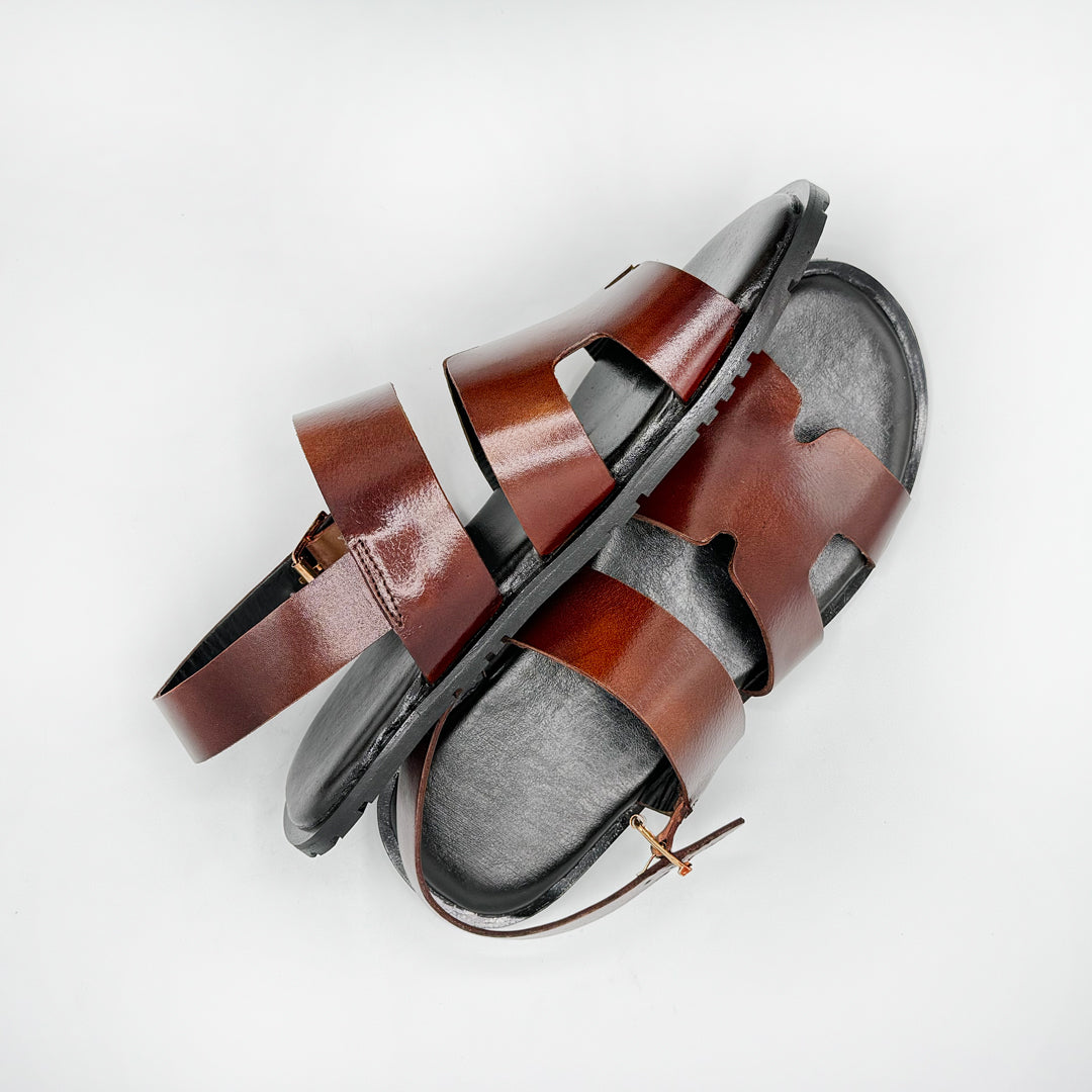 Artisan Leather Strappy Sandals 001124