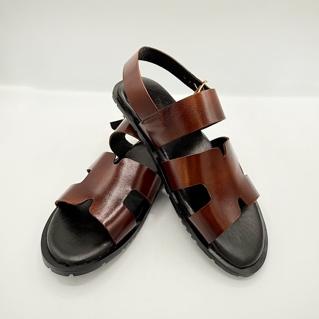 Artisan Leather Strappy Sandals 001124
