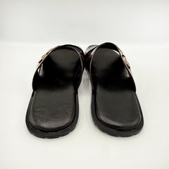 Leather Cross-Strap Sandals 001123